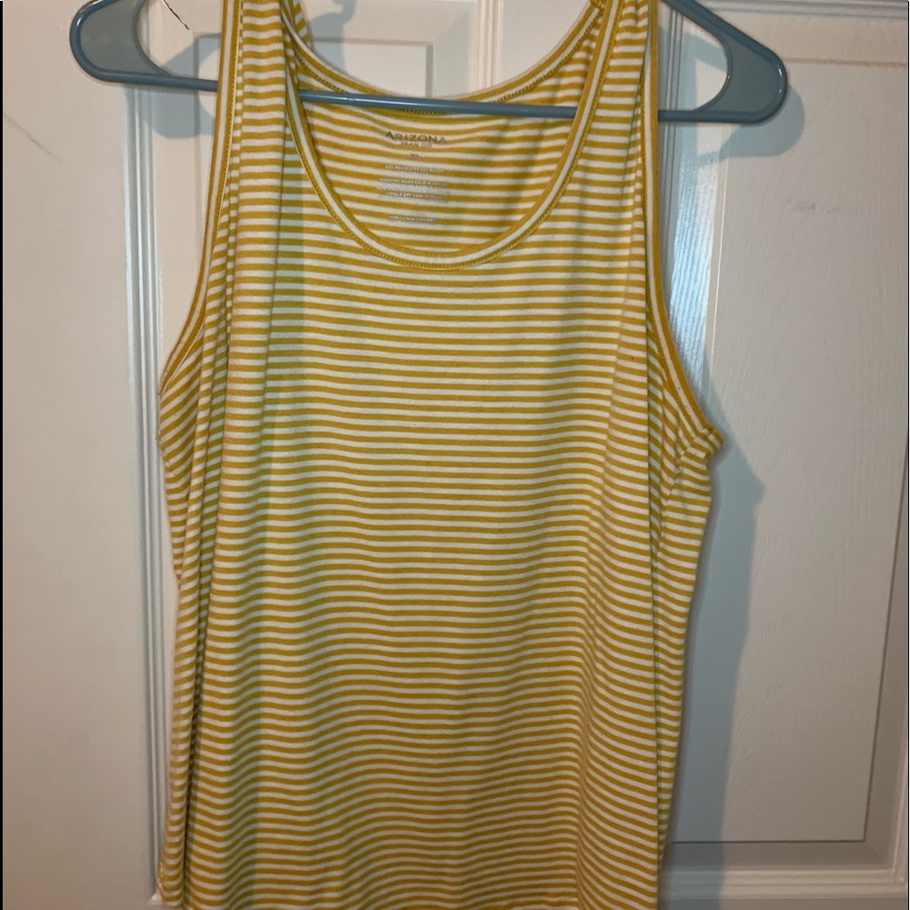 Yellow stripped tank top